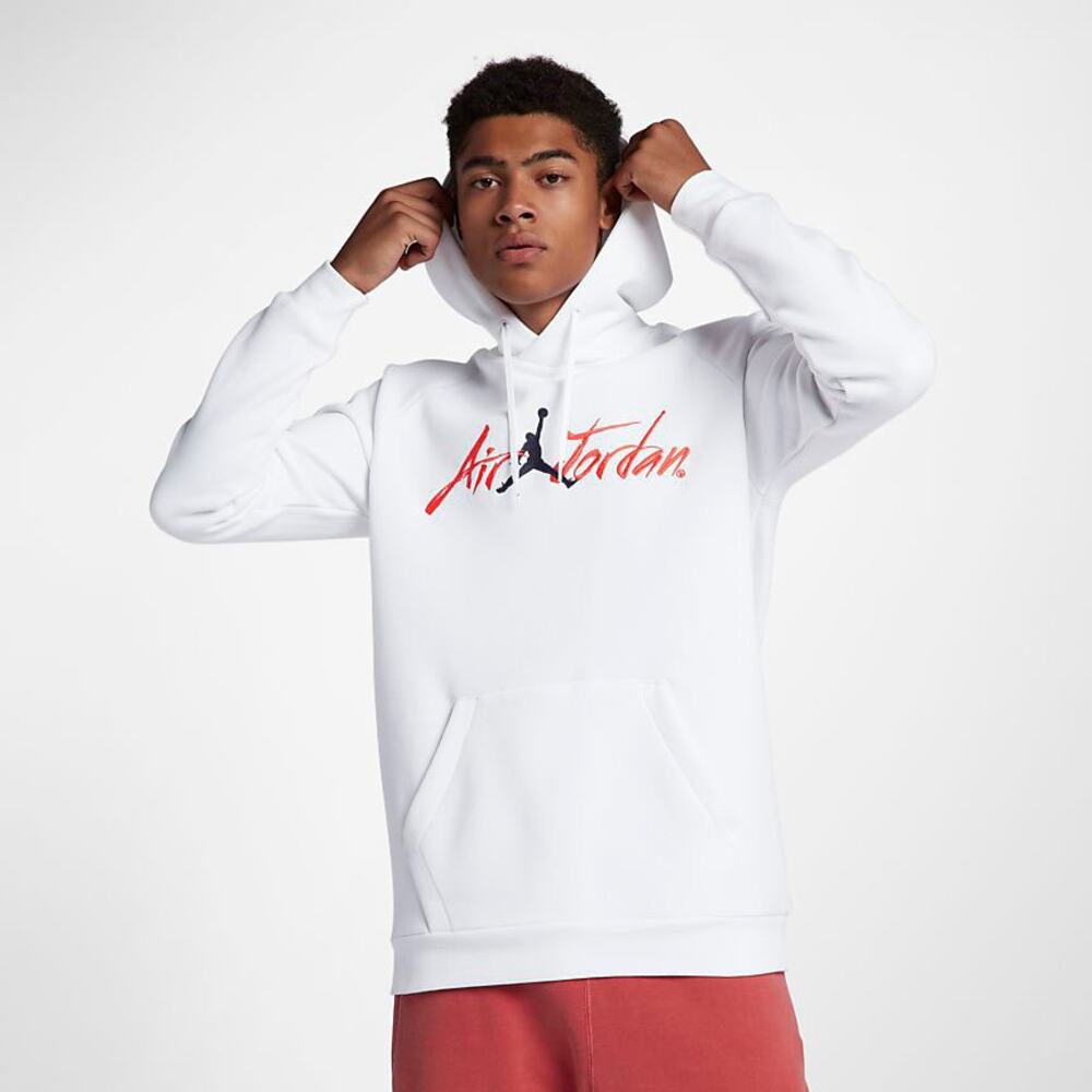 Jordan Greatest Jumpman Men’s Fleece Pullover Hoodie White - Size: Medium